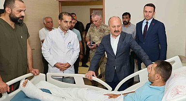 Vali Varol, yaralı askeri ziyaret etti