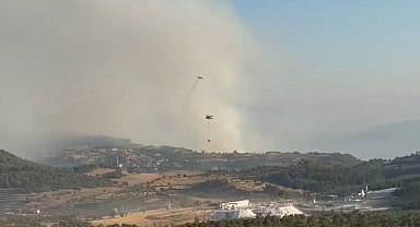 Bozdoğan yangınına 8 helikopter ve 7 uçak havadan destek veriyor