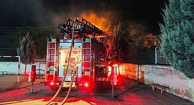 Hisarcık'ta ahşap ev yangını