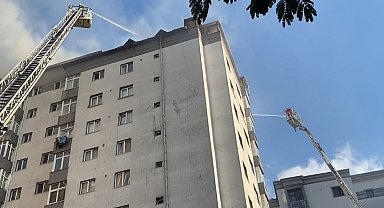 Kağıthane'de 13 katlı binada korkutan yangın
