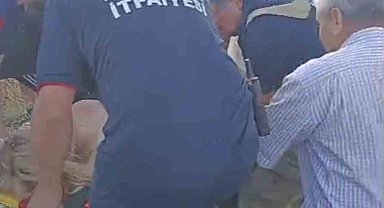 Kontrolden çıkan otomobil yan yattı, sıkışan sürücü güçlükle kurtarıldı