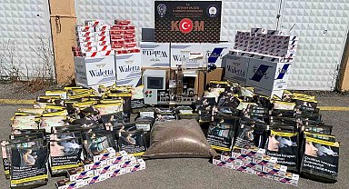 Kütahya'da 125 bin 800 adet makaron ele geçirildi