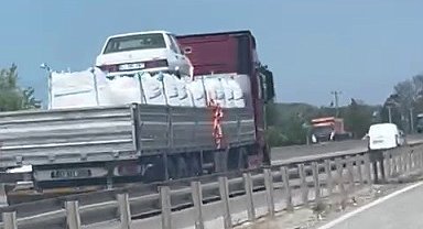 Şahin model otomobil bu sefer gerçekten uçtu