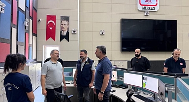 Vali Ercan Turan 112 Acil Çağrı Merkezini Ziyaret Etti