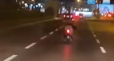 Bursa'da motosiklet sürücüsü canını böyle hiçe saydı