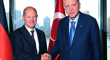 Cumhurbaşkanı Erdoğan, Almanya Başbakanı Scholz'u kabul etti
