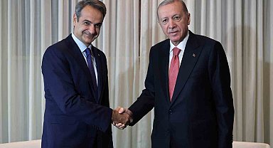 Cumhurbaşkanı Erdoğan, Yunanistan Başbakanı Miçotakis'i kabul etti