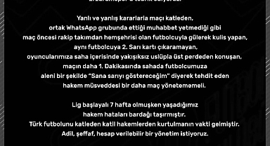 Erzurumspor Mağlubiyetinin Ardından Kulüpten Sert Hakem Açıklaması