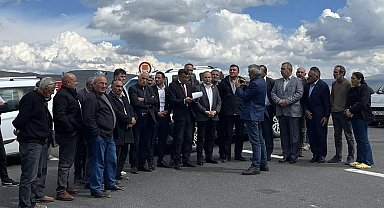 Kavşakta basın açıklaması yaptılar