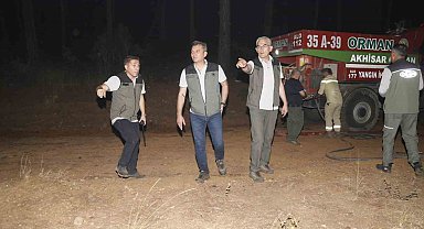 Menteşe'deki orman yangınında çalışmalar gece boyunca sürdü