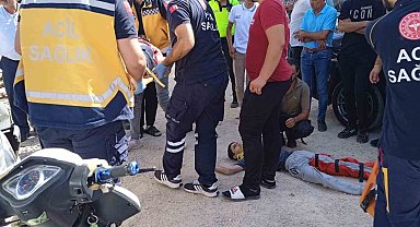 Motosiklet ve otomobil çarpıştı: 2 yaralı