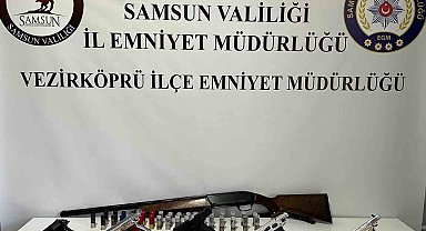 Samsun'da huzur uygulamasında 5 adet tabanca ele geçirildi