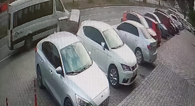 Dalgın Şoför Çöp Konteynırına Çarptı