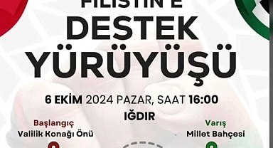 Iğdır’da Filistin’e Destek Yürüyüşü Düzenlenecek