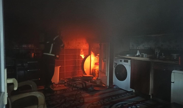 Kumlu'da ev yangını