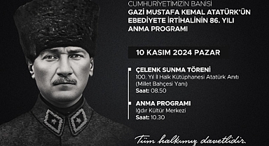 10 Kasım’da Gazi Mustafa Kemal Atatürk Anılacak