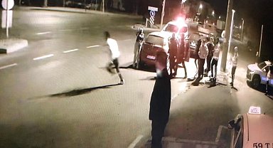 Alkollü sürücü arabayı bırakıp polisten kaçtı: O anlar kamerada