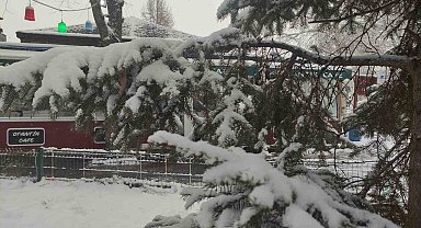 Ardahan'da karla gelen kartpostallık görüntüler