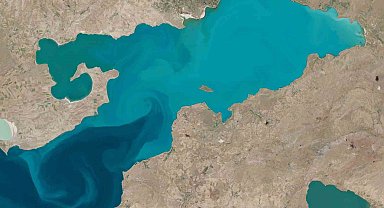 Avrupa Uzay Ajansı, Van Gölü'ndeki güçlü akıntıları görüntüledi