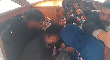 Bodrum'da 30'u çocuk 57 düzensiz göçmen yakalandı