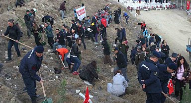 Bozüyük'te Şehitler Ormanı için 1111 adet fidan dikildi