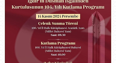 Iğdır’ın Düşman İşgalinden Kurtuluşunun 104. Yılı Kutlama Programı