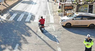 Jandarmadan drone destekli trafik denetimi