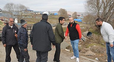 Sarıkamış Kaymakamı Aslantatar, menfez ve su deposu çalışmalarını yerinde gördü