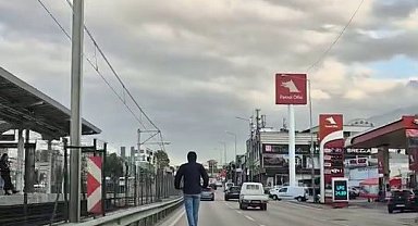 Tehlikeli yolculuk kamerada