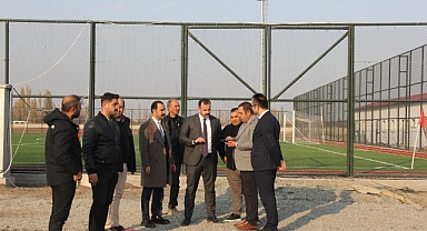 Vali Yardımcısı Abdurrahman Çelebi, Spor Kompleksi İnşaatında İncelemelerde Bulundu