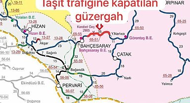 Bahçesaray karayolu yoğun kar ve tipi nedeniyle ulaşıma kapatıldı