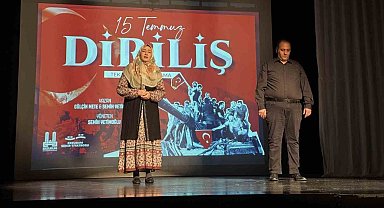 Erzurum şehir tiyatrosu "15 Temmuz Diriliş" oyununu sahneledi