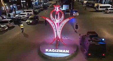 Kağızman'da asayiş ve güvenlik uygulaması gerçekleştirildi