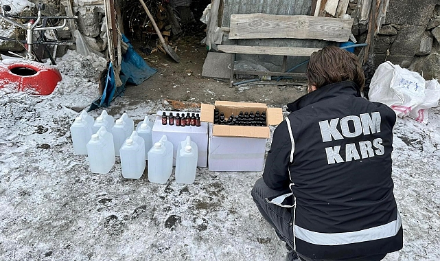 Kars'ta kaçak içki operasyonu