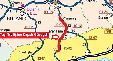 Malazgirt-Ahlat Karayolu geçici olarak ulaşıma kapatıldı