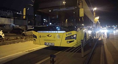 Maltepe'de otomobil İETT otobüsüne çarptı: 1 ölü, 1 yaralı