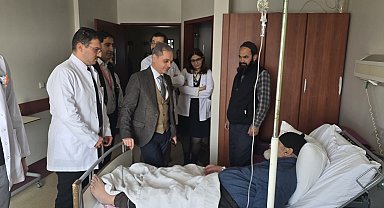 Tekin, Üzümlü İlçe Devlet Hastanesinde incelemede bulundu