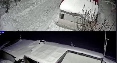 Deprem güvenlik kamerasına yansıdı