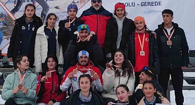 Vanlı sporcular kayakla oryantiringde 14 madalya kazandı