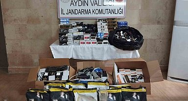 Aydın'da jandarmadan bandrolsüz sigara baskını