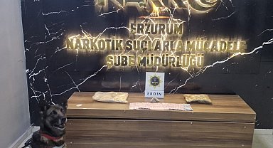 Erzurum'da polis 3 kilo 200 gram eroin ele geçirdi