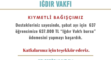 Iğdır Vakfı’ndan 637 Öğrenciye Burs Desteği