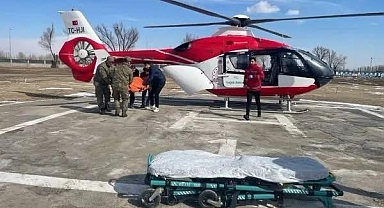 Tahar Amca İçin Seferberlik: Ambulans Helikopterle Hastaneye Ulaştırıldı