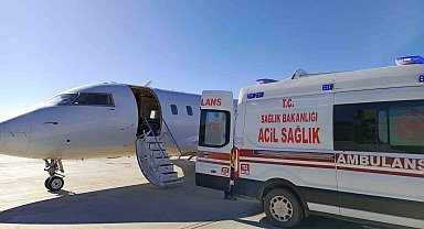 Van'da 10 yaşındaki hasta için ambulans uçak havalandı