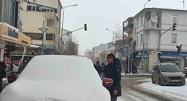 Ardahan'da kar ve soğuk hava etkili oldu