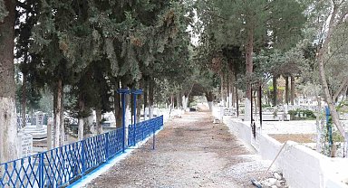 Bozdoğan'da bayram öncesi mezarlık bakımları tamamlandı