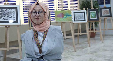 Engelsiz kadın ressama Medicana Konya'dan destek