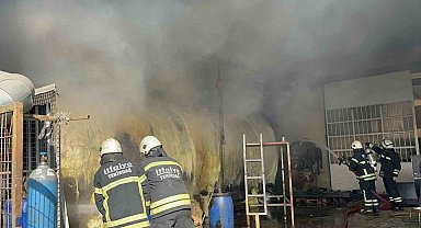 Tekirdağ'da üretim tesisinde deneme esnasında yangın çıktı