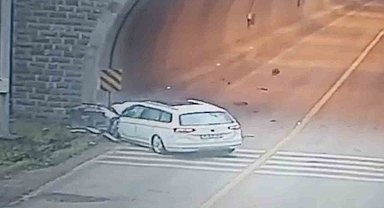 Tünel girişindeki ölümlü kaza kamerada