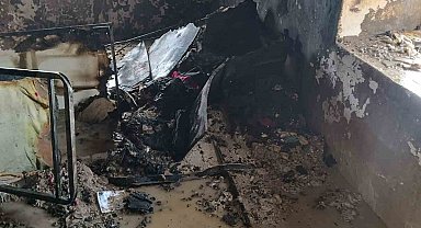Van'ın Başkale ilçesinde ev yangını